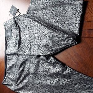 Stretchy snakeskin yoga pants